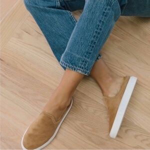JENNI KAYNE- Suede Mule Slip On Sneakers Honey Tan Brown Size 10
